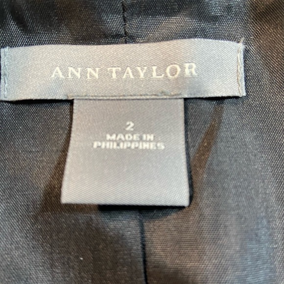 Ann Taylor Ladies Size 2 Lined Classic Gray Tweed Jacket Removable Belt Ex Cond - Picture 7 of 7